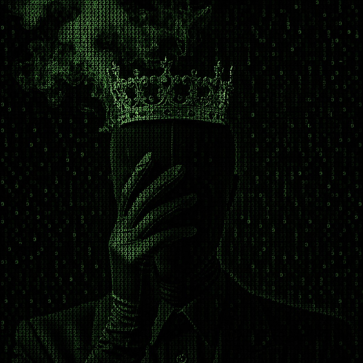 Goblin mode shirt rendered in green code
